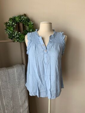 Baby blue sleeveless blouse | NWOT